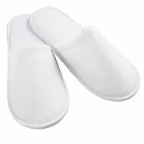 20-Pairs: Spa Hotel Guest Soft Slippers Closed Toe Disposable Travel Slipper