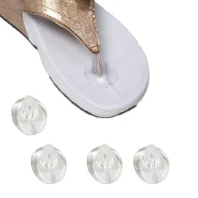 5 Pairs Silicone Thong Sandal Toe Protectors Clear Sandal Flip Flops Gel Toe Guards Cushions Thong Protectors for Men Women A