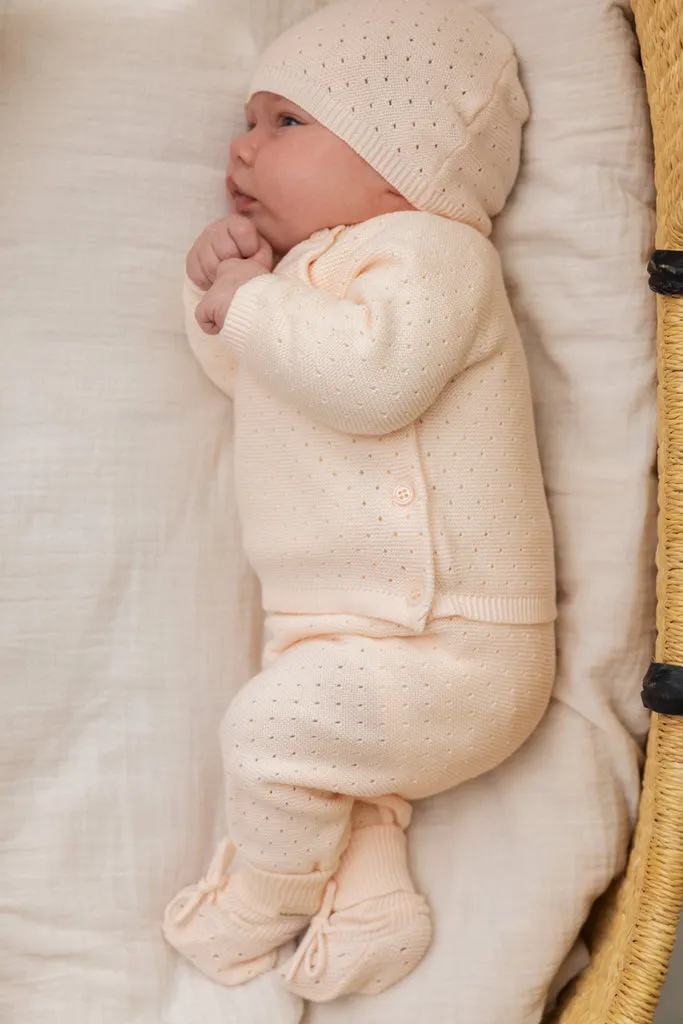 Abootie, Knit booties - Soft Rosa