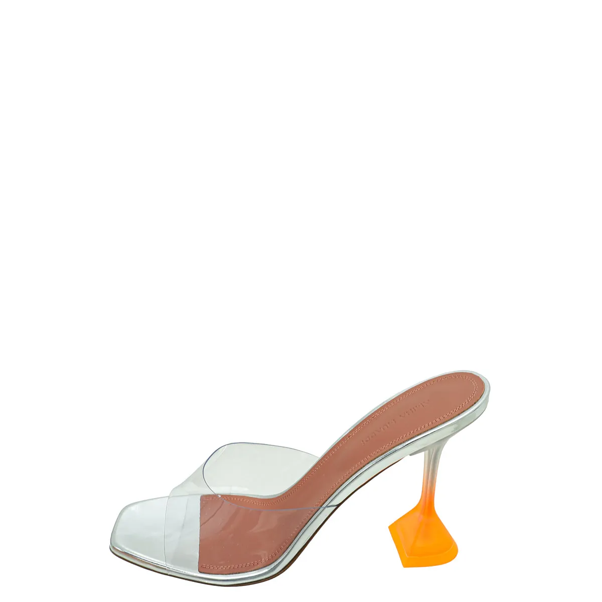 Amina Muaddi Bicolor Lupita Glass PVC Transparent Slipper 40
