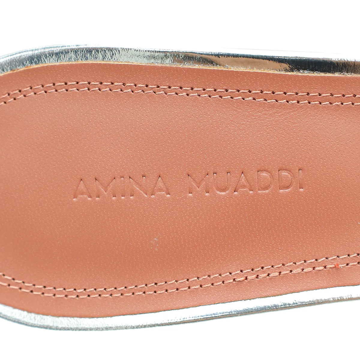 Amina Muaddi Bicolor Lupita Glass PVC Transparent Slipper 40