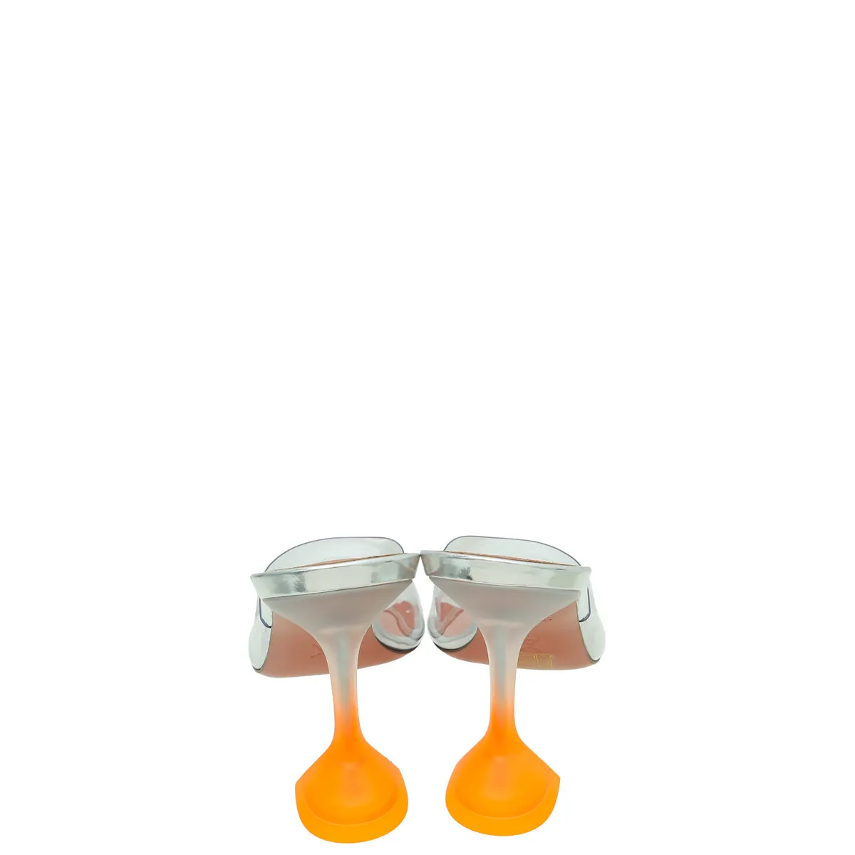 Amina Muaddi Bicolor Lupita Glass PVC Transparent Slipper 40
