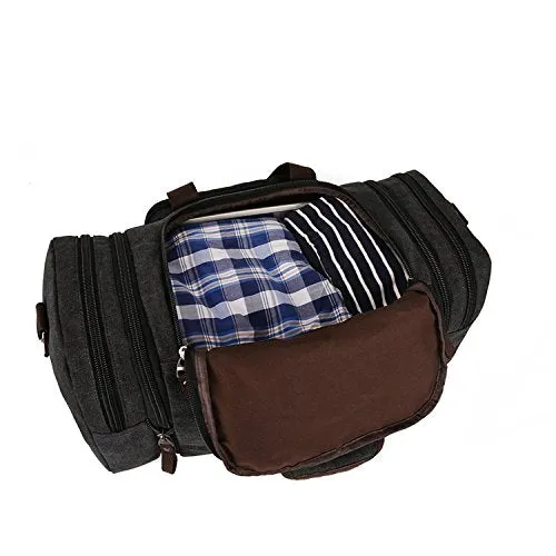 Berchirly Duffel Canvas Oversized Travel Tote Luggage Bag