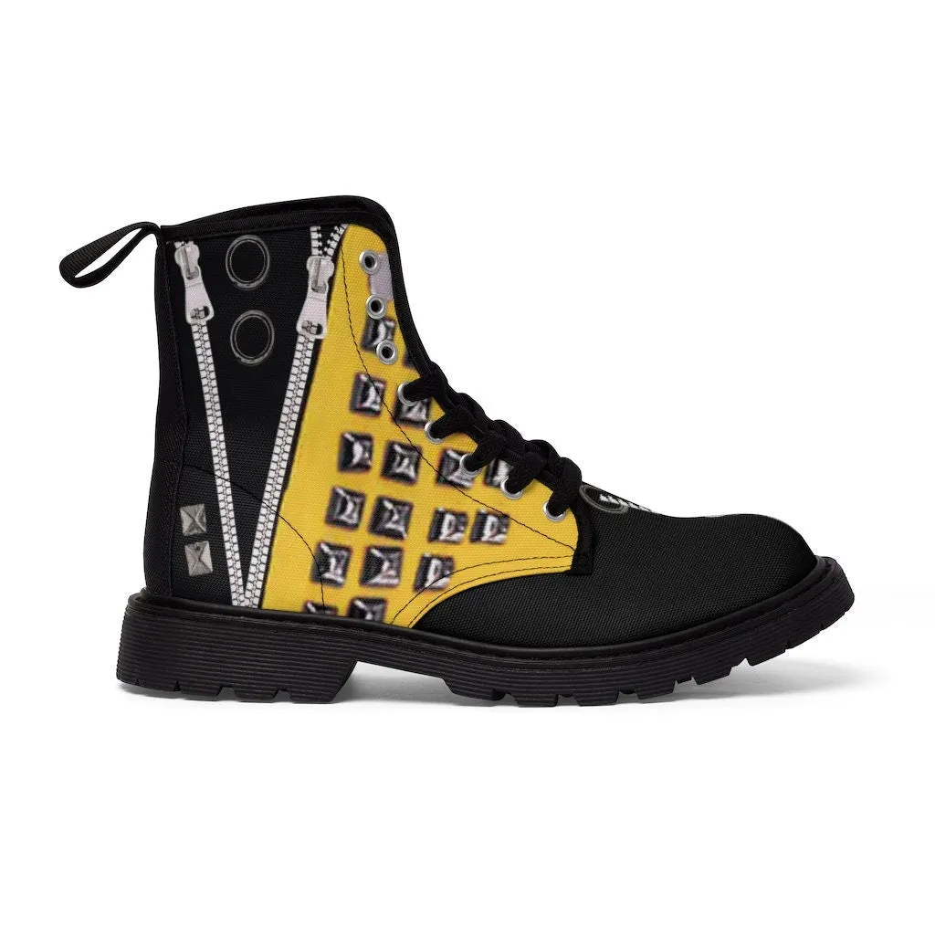 Bizy Moto Style Canvas Boots,Casual Hiking/Walking Boots, Christmas/Thanksgiving/Birthday/His/Hers/Couple/Anniversary/Graduation G