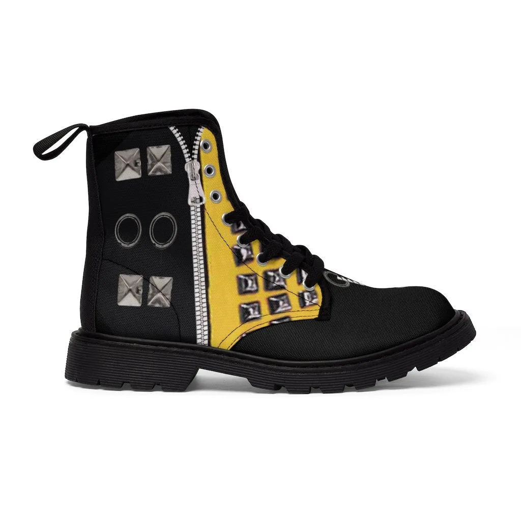 Bizy Moto Style Canvas Boots,Casual Hiking/Walking Boots, Christmas/Thanksgiving/Birthday/His/Hers/Couple/Anniversary/Graduation G