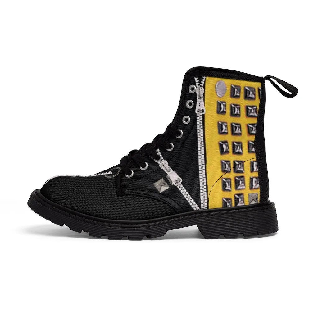 Bizy Moto Style Canvas Boots,Casual Hiking/Walking Boots, Christmas/Thanksgiving/Birthday/His/Hers/Couple/Anniversary/Graduation G