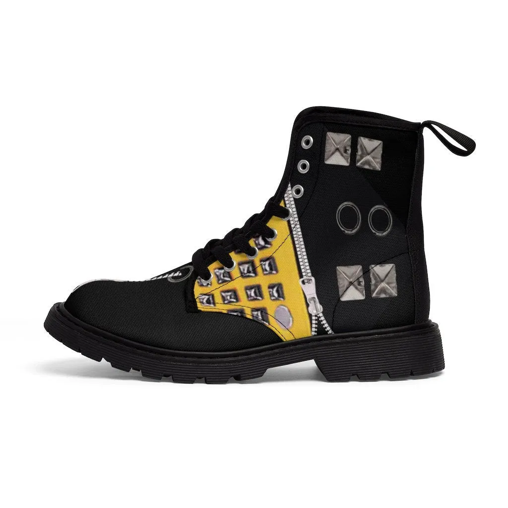 Bizy Moto Style Canvas Boots,Casual Hiking/Walking Boots, Christmas/Thanksgiving/Birthday/His/Hers/Couple/Anniversary/Graduation G