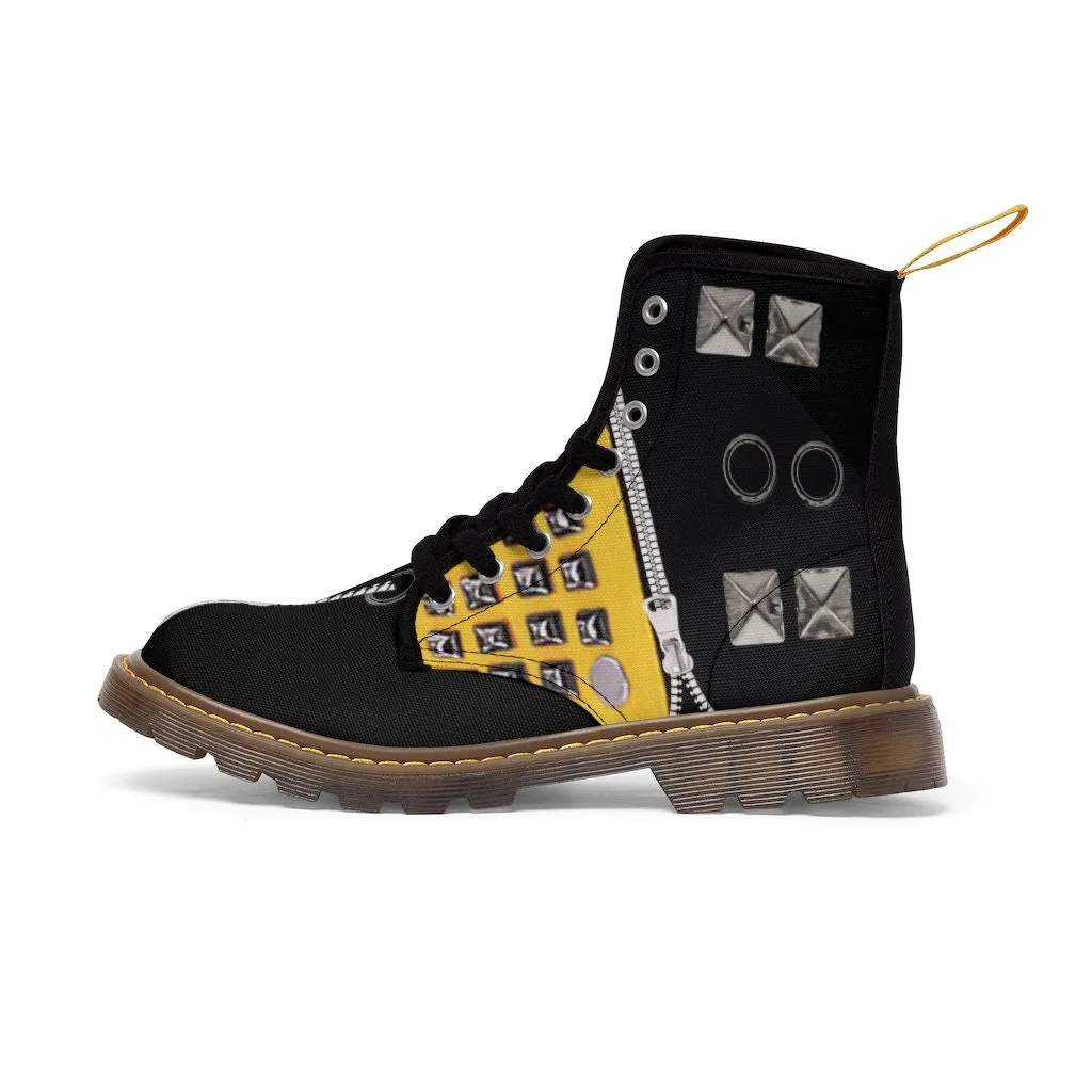 Bizy Moto Style Canvas Boots,Casual Hiking/Walking Boots, Christmas/Thanksgiving/Birthday/His/Hers/Couple/Anniversary/Graduation G