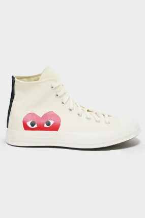 CdG PLAY x Converse Chuck Taylor Hi - Beige