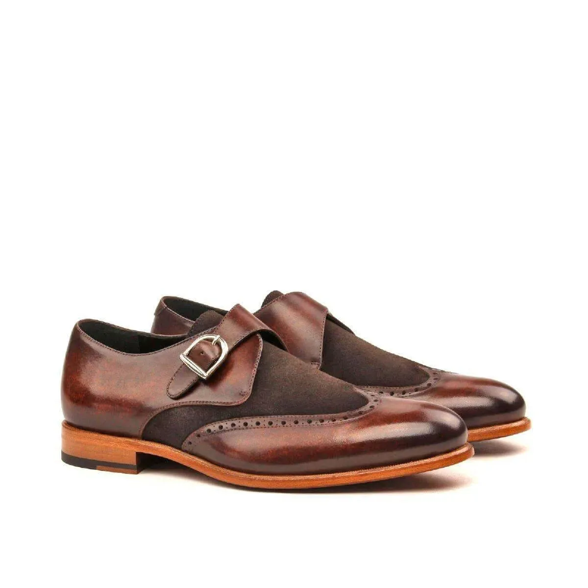 Chaz Single Monk Patina Shoes II