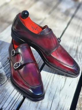 Double Buckle Monk Shoes