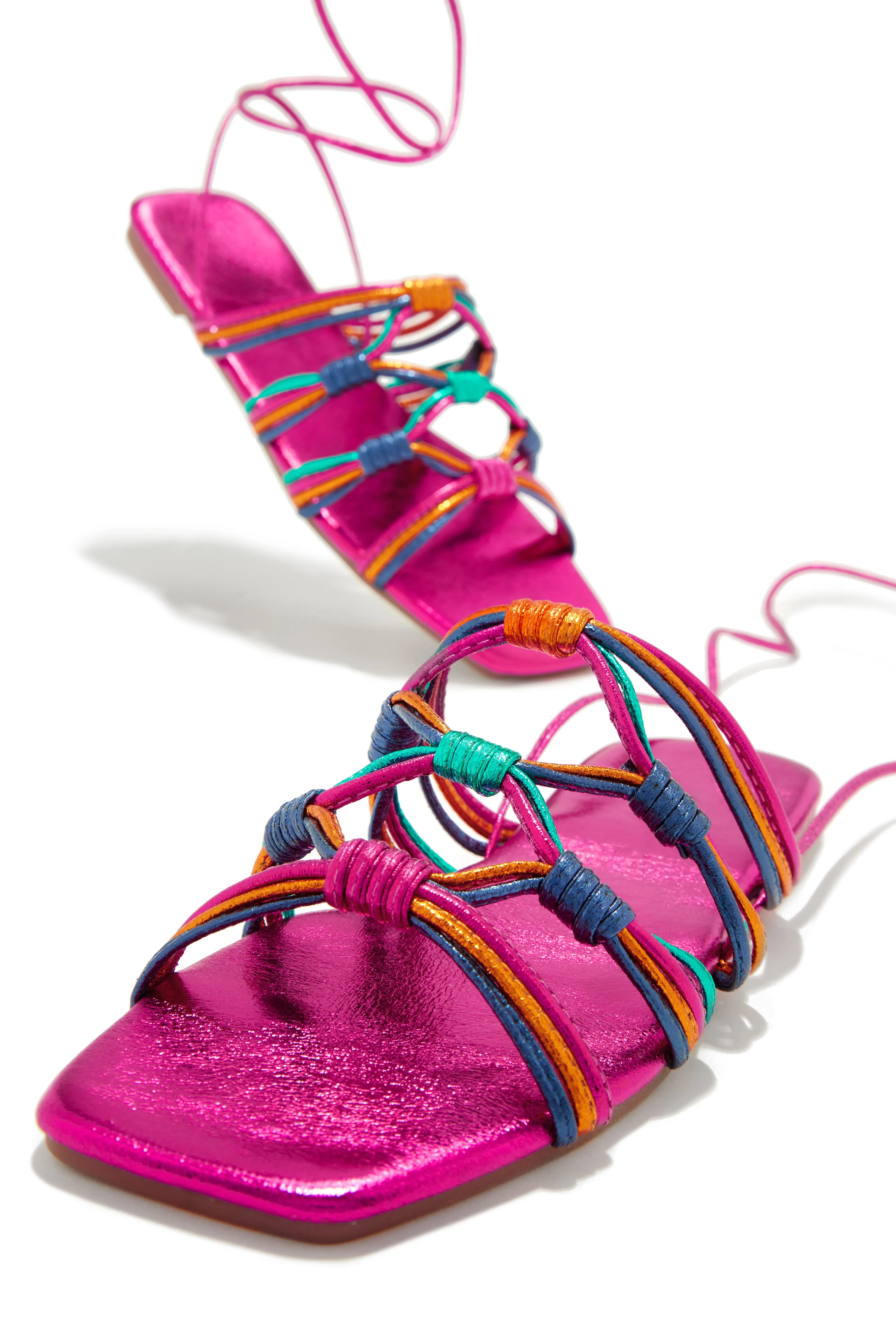 Eternal Nights Lace Up Sandals - Multi