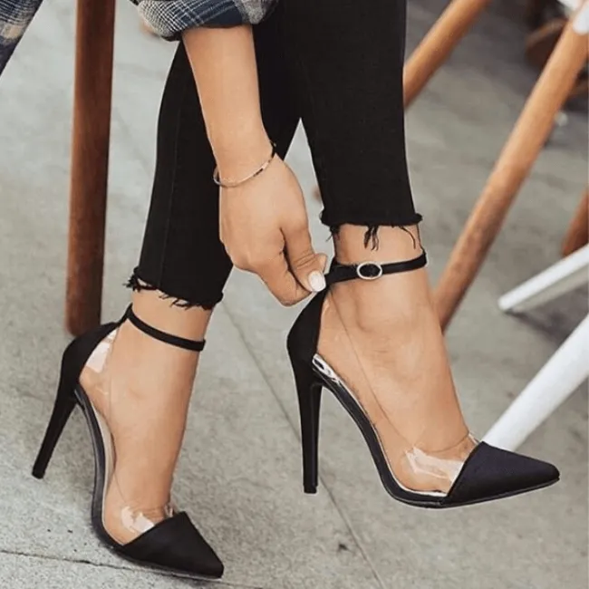Fashion Point Toe High Heel Multi Sandals
