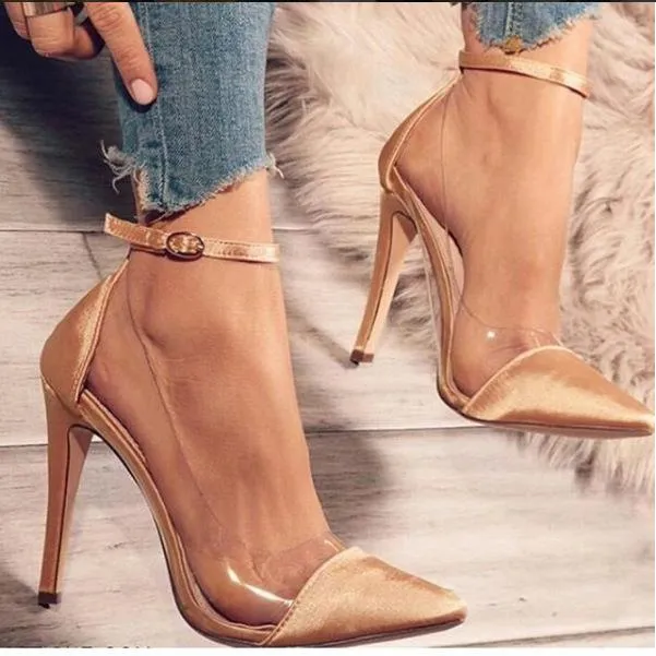 Fashion Point Toe High Heel Multi Sandals