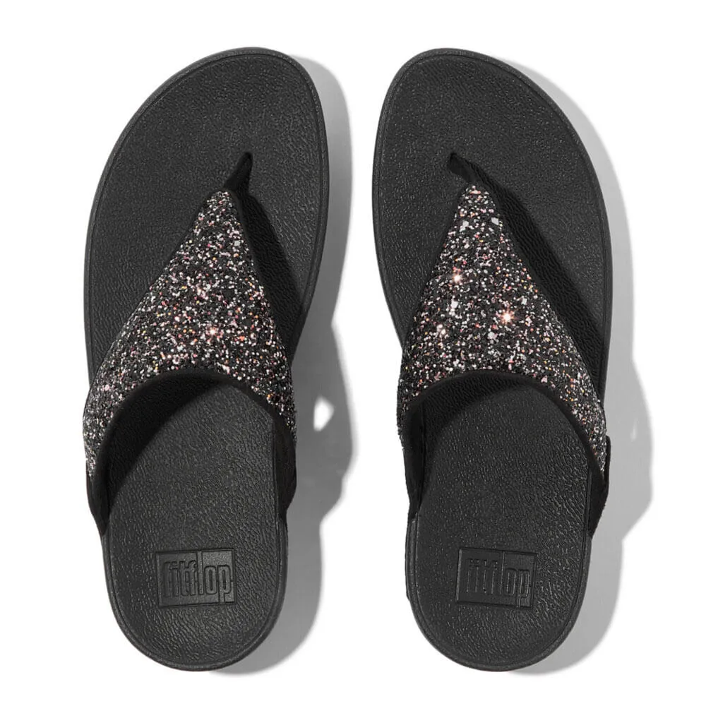 FitFlop Lulu Multi Tonal Glitter Sandals - Black Multi