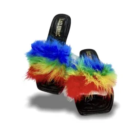 Fur Multicolor Sandals