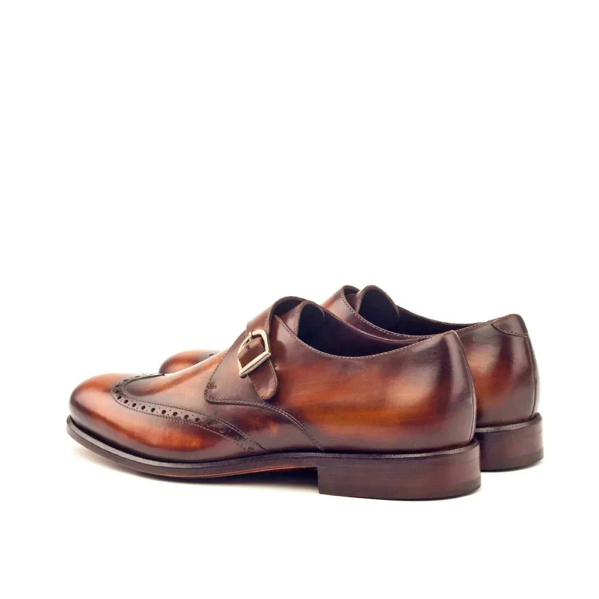 Givio Single Monk Patina Shoes
