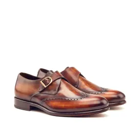 Givio Single Monk Patina Shoes