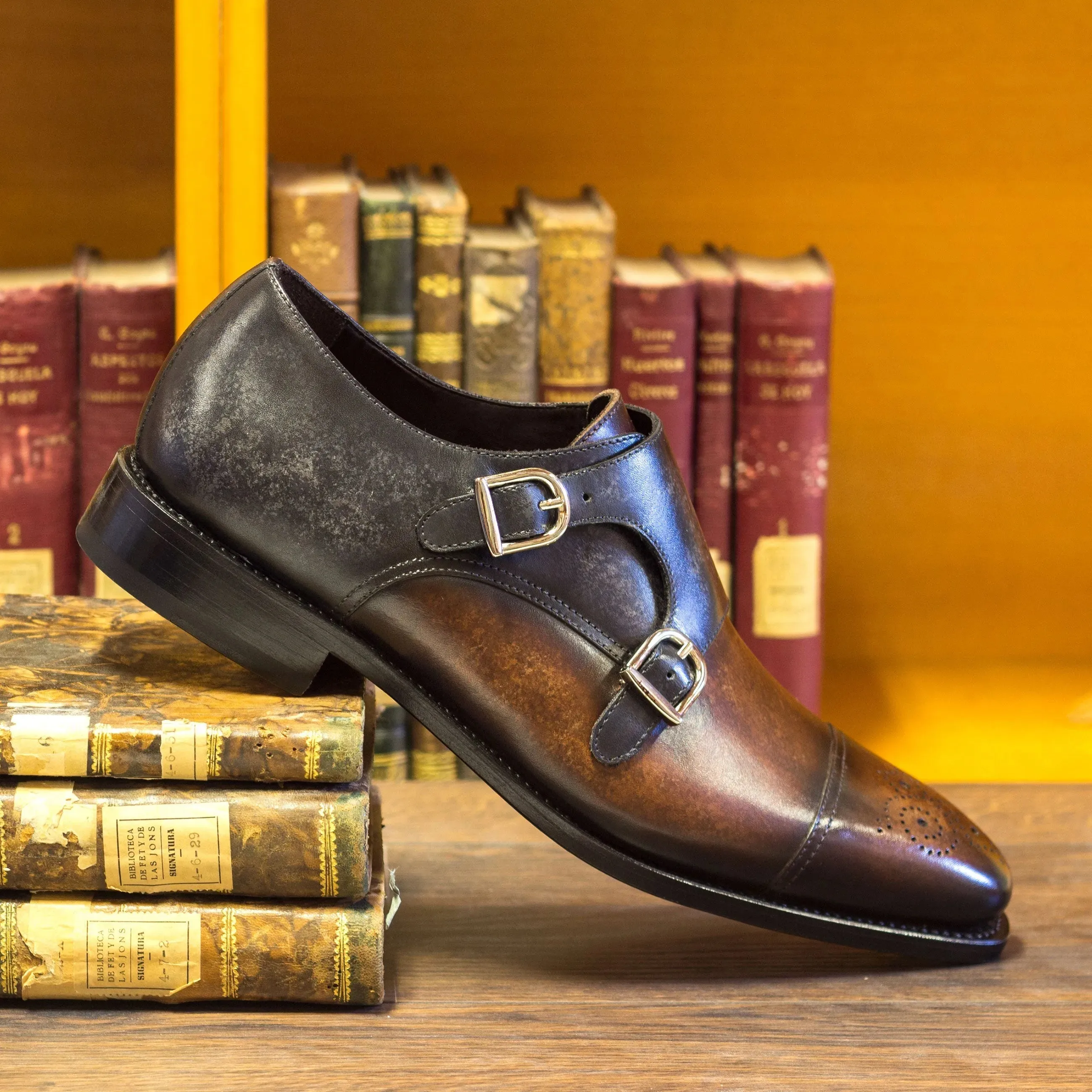 Harvey Double Monk Patina