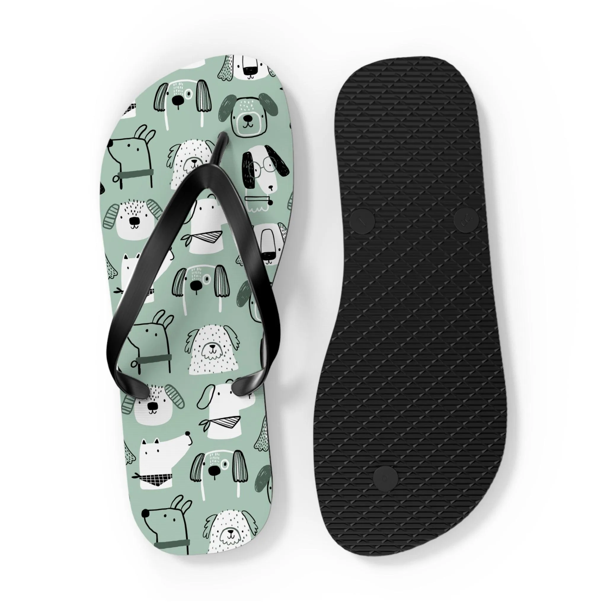 Illustrated Doggers Flip Flops
