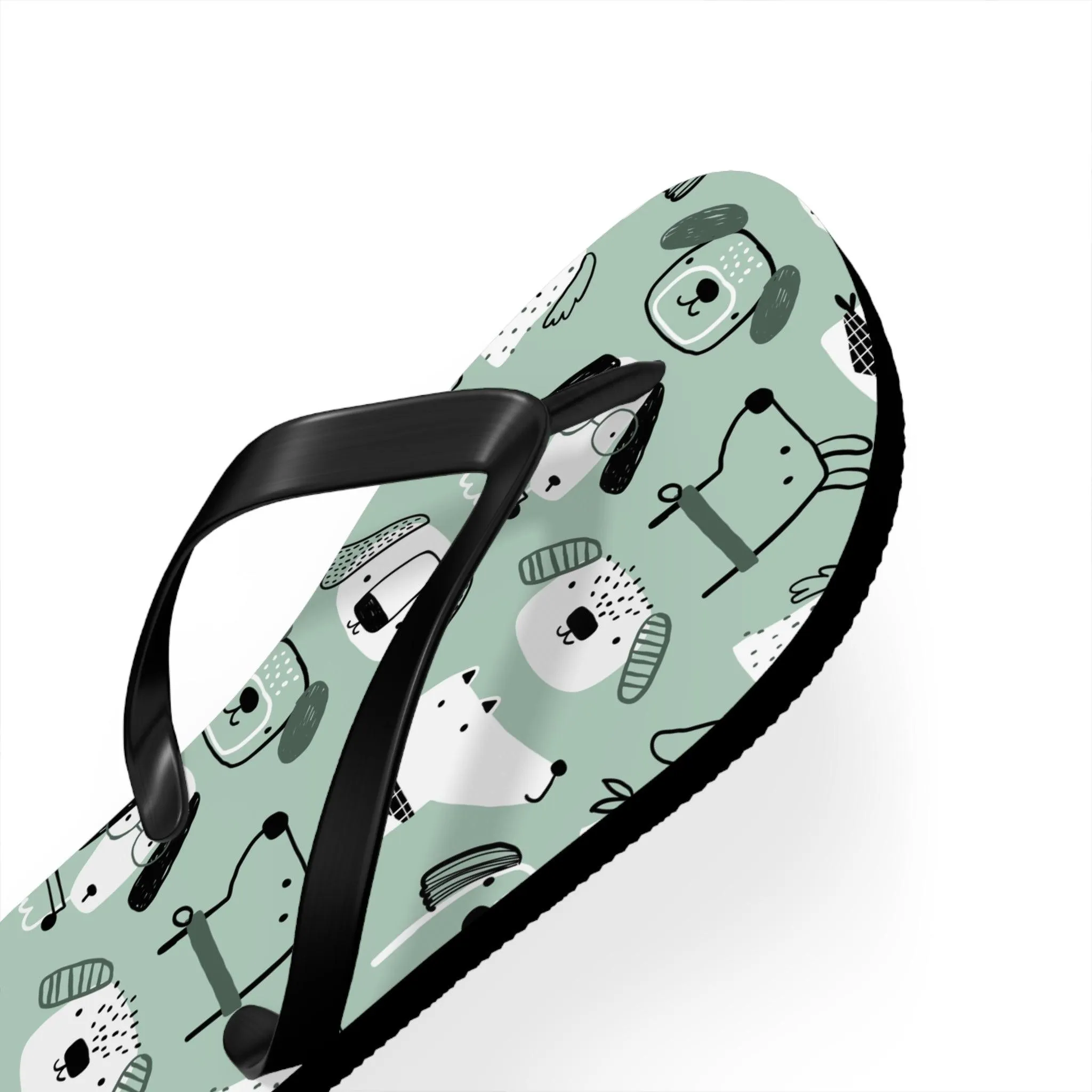 Illustrated Doggers Flip Flops