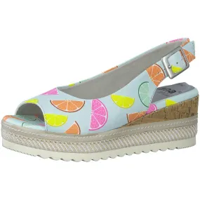 Jana Women's 8-8-29660-20 992 Comfort Sandals Lemon Multi