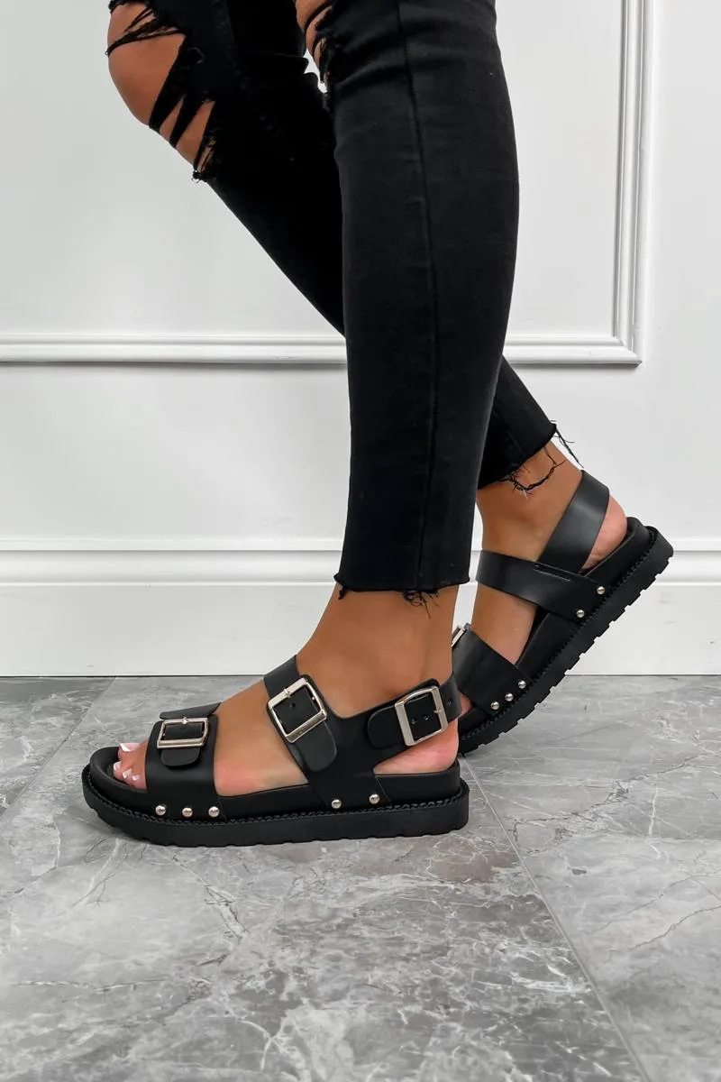 KIKO Sling Back Centurion Sandals - Black PU