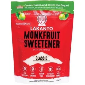 Lakanto Classic - Monkfruit Sweetener White Sugar Replacement (200g)