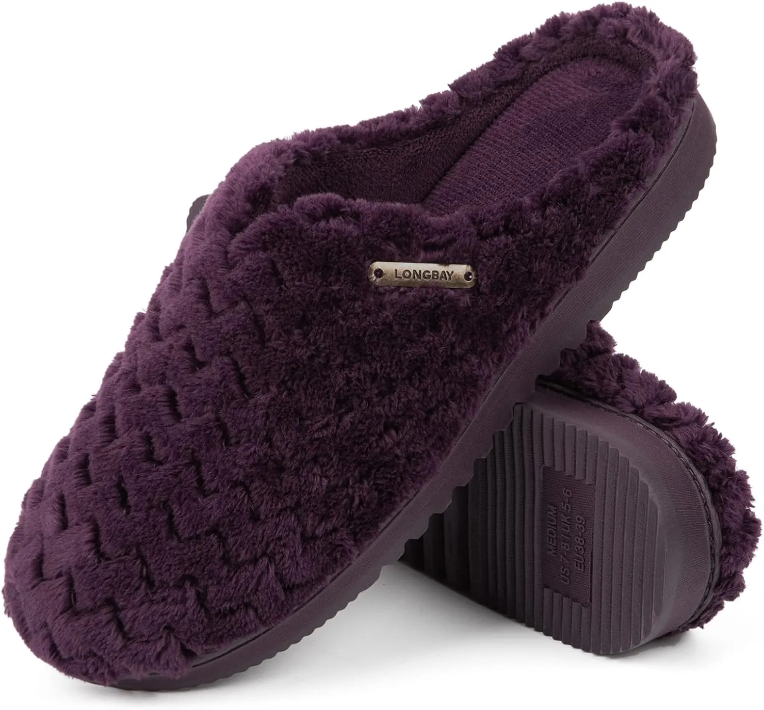 LongBay Women's Slip-On House Slippers Comfy Memory Foam Bedroom Shoes
