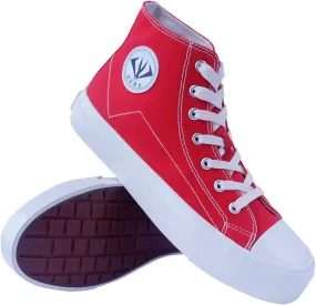 MAUGELY Men's High Top Canvas Fashion Sneakers Skateboard Walking Shoes Flats