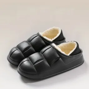 Men Wrap Heel Antiskid Slides Fluffy Slippers