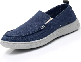 Men's Canvas Stirrup Shoes Casual Comfortable Non-Slip Sneakers Flat Bottom Breathable Soft Bottom Driving Walking Boat Shoes