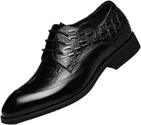 Men's Classic Oxford Dress Shoes Patent Leather Lace Up Formal Black Wedding Party