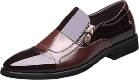 Men's Comfort Orthopedic Dress Shoes Mens Soft Patent Leather Men's Comfortable Oxford Shoes for Wedding Evening Uniform Party Office