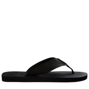 Mens Havaianas Black Urban Basic Material Flip Flops