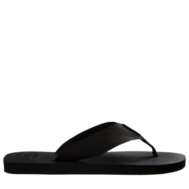 Mens Havaianas Black Urban Basic Material Flip Flops