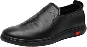 Men's Patent Leather Slip-On Platform Loafer Shoes Casual Business Oxford Leather Shoes Round Toe Solid Handmade Dress Shoes for Men