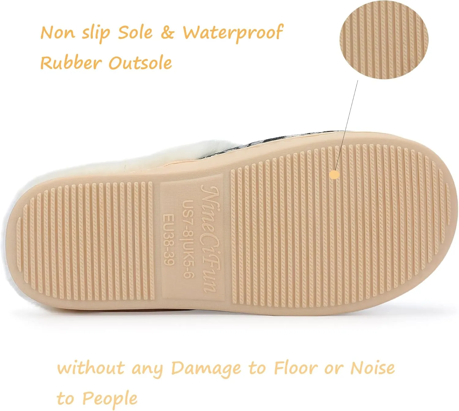 NineCiFun Women's Warm Fuzzy Cute Christmas Slippers - Memory Foam Insole, Bedroom & Gift