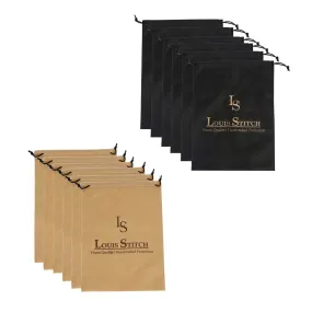 Non Woven Shoe Bag Pack Of  12 Black & Beige Plain
