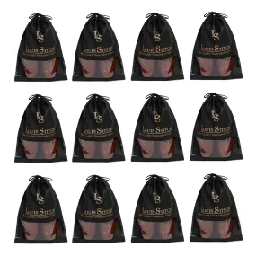 Non Woven Shoe Bag Pack Of  12 Black See-Thru