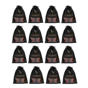 Non Woven Shoe Bag Pack Of  16 Black See-Thru