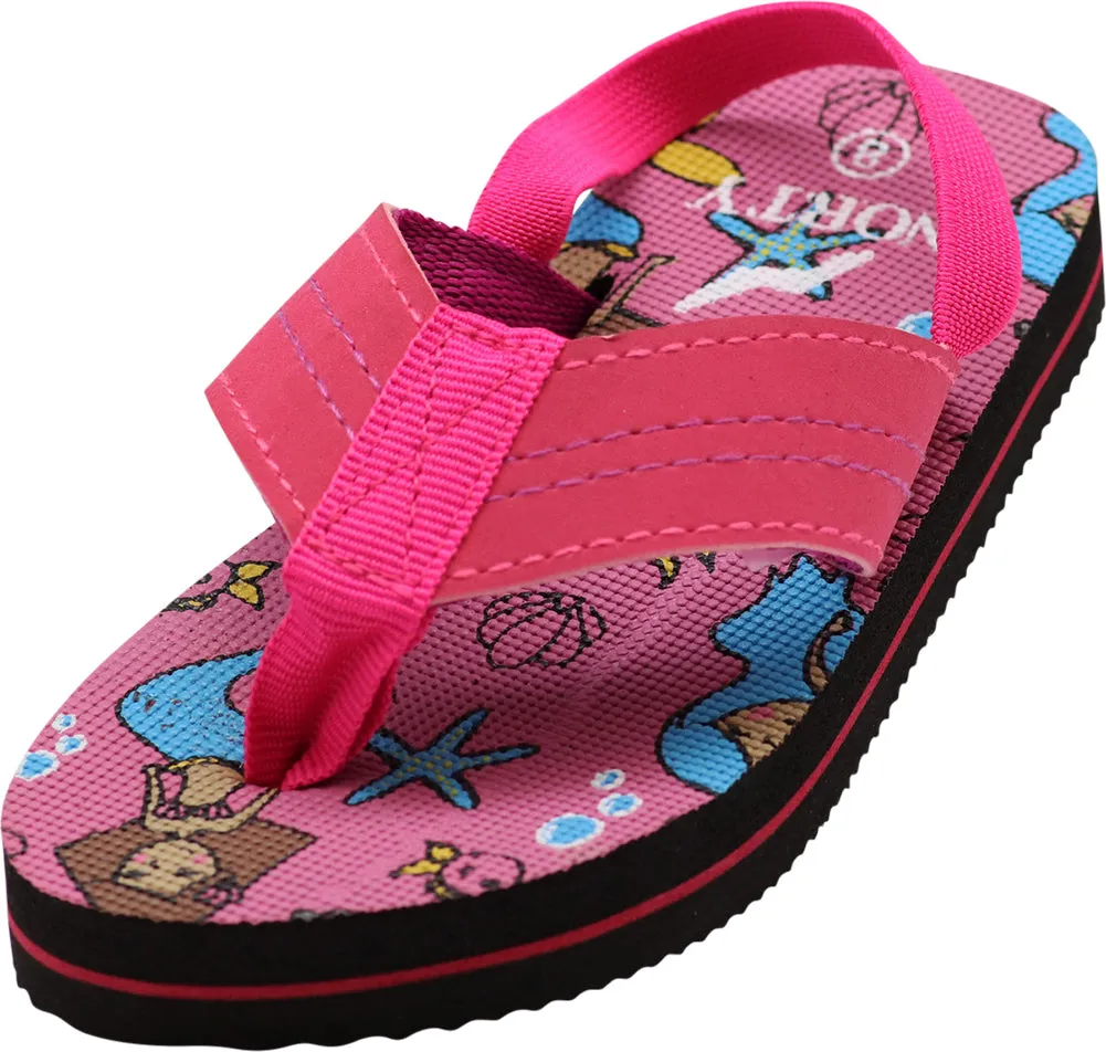 Norty Toddler Flip Flops for Kids Baby Boys Girls Elastic Slingback Flat Sandal