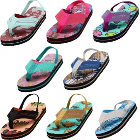 Norty Toddler Flip Flops for Kids Baby Boys Girls Elastic Slingback Flat Sandal