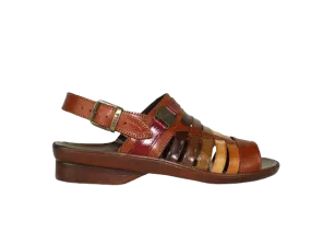OPELA Cognac Multi Leather Sandals