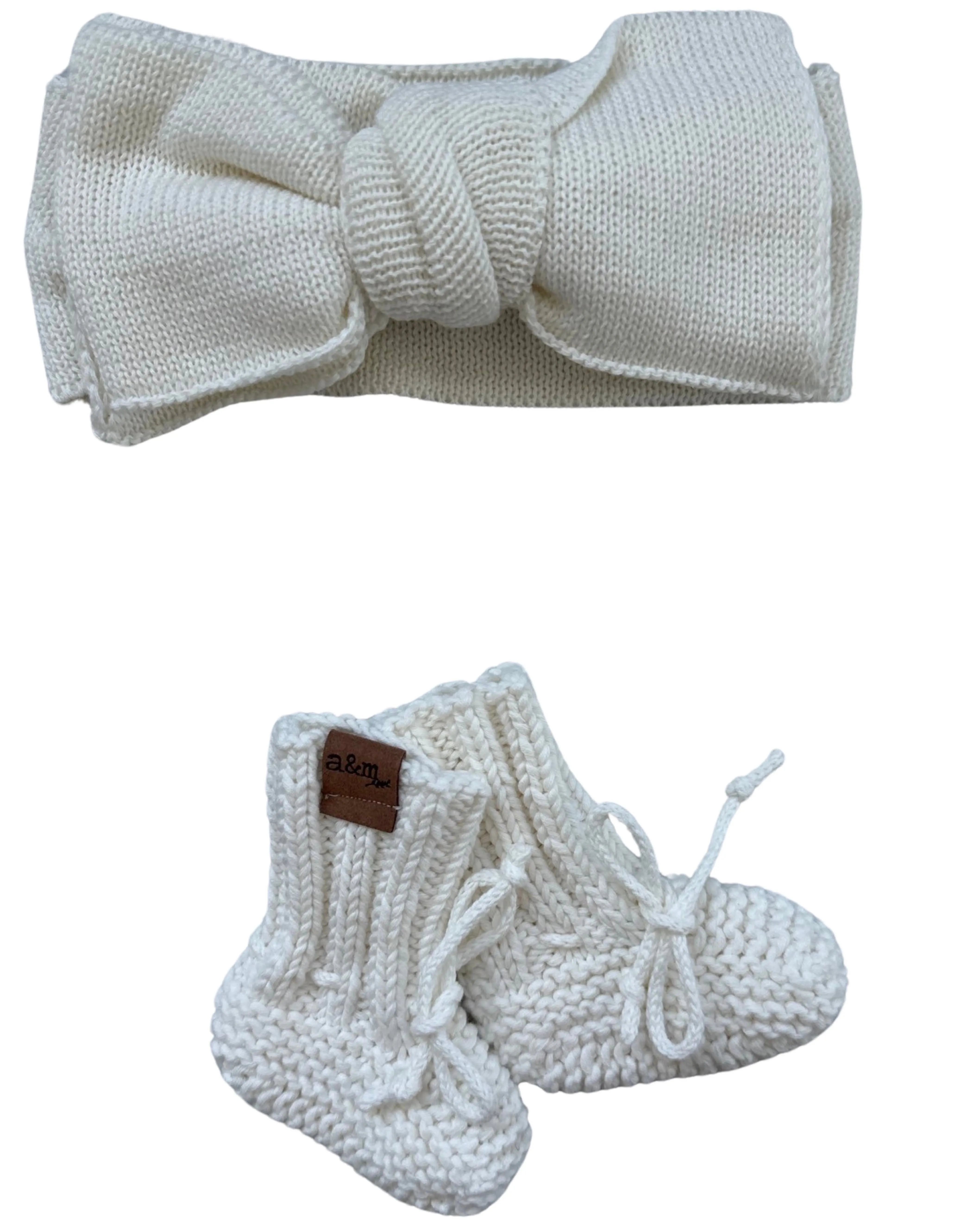 Organic Cotton Bow & Bootie Sets