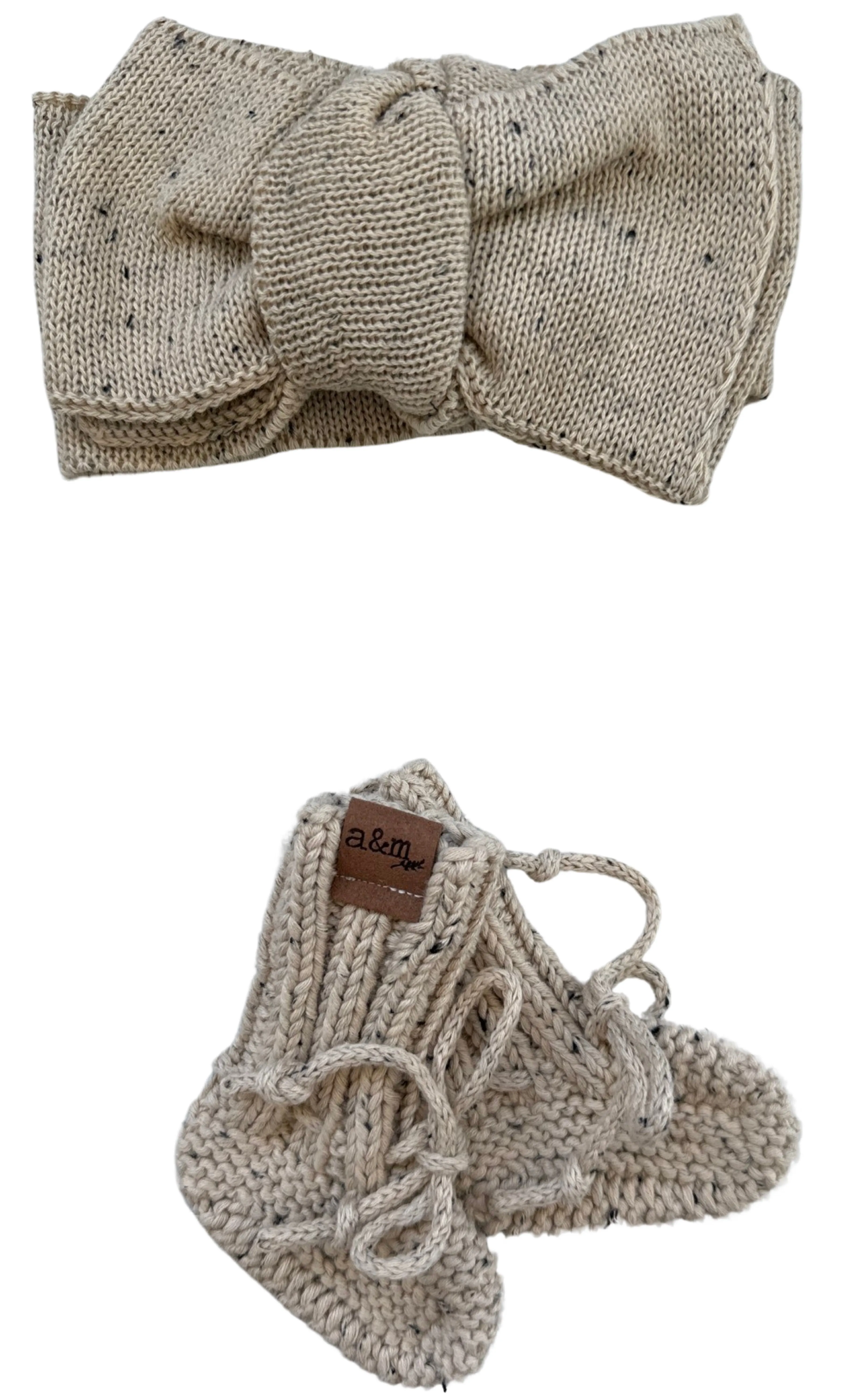 Organic Cotton Bow & Bootie Sets