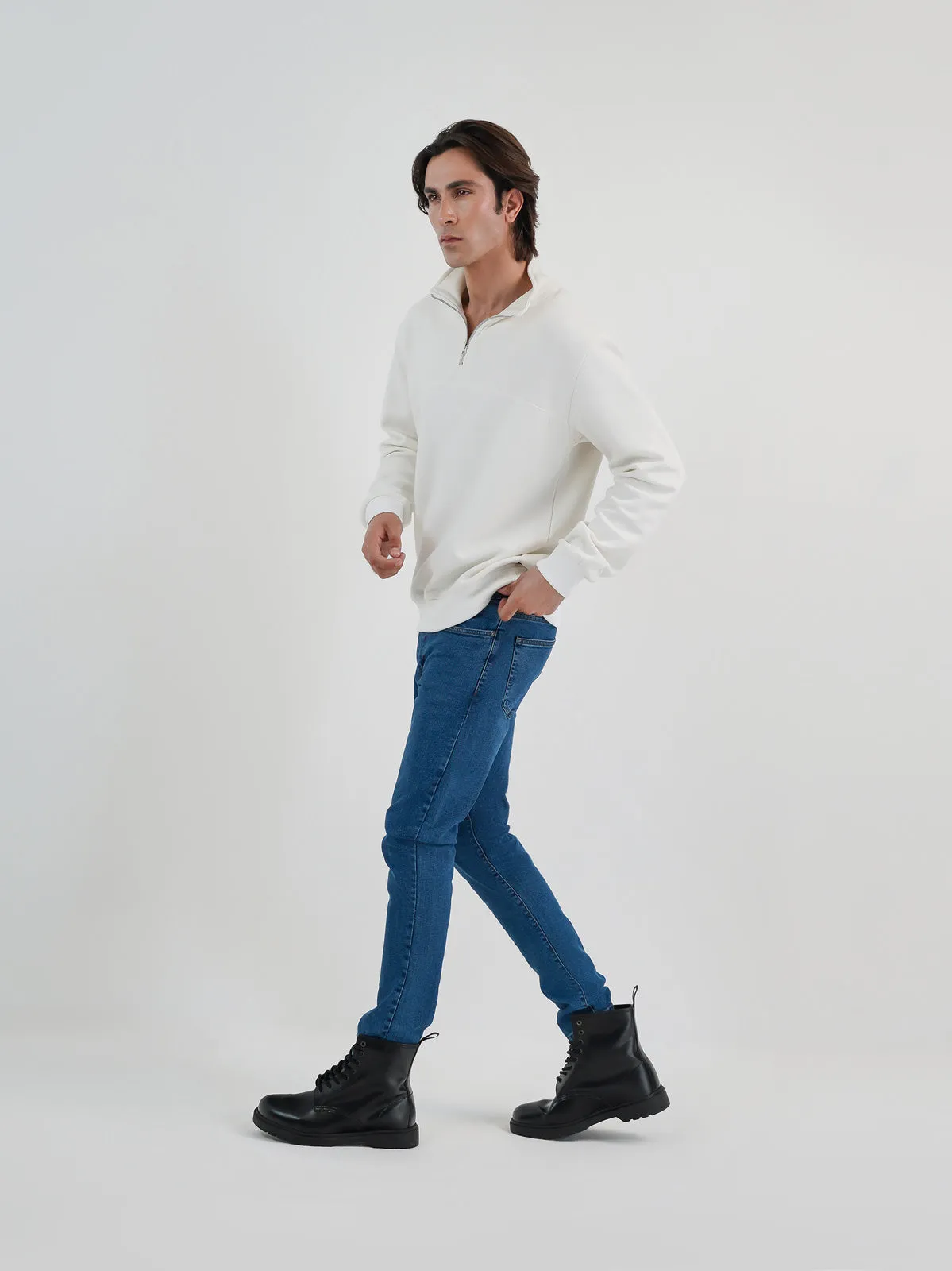 "FRAZER" Casual Mock Neck Sweatshirt