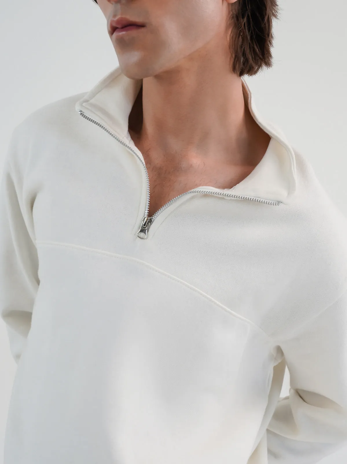 "FRAZER" Casual Mock Neck Sweatshirt