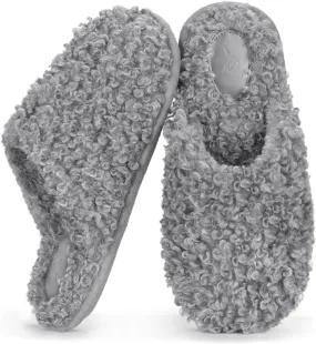 RockDove Women's Twirl Fleece Fuzzy House Scuff Slipper with Memory Foam