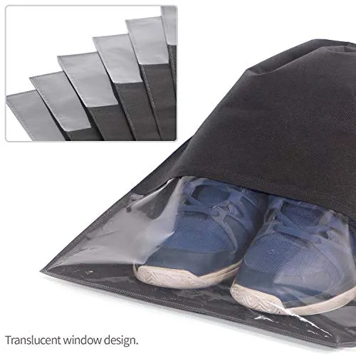 Set of 36 Shoe Bags for Travel Non-Woven with Rope for Men and Women Large Shoes Storage Pouch Organizer